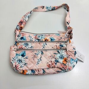 Vera Bradley Performance Twill On the Go Crossbody Peach Blossom Bouquet NWT